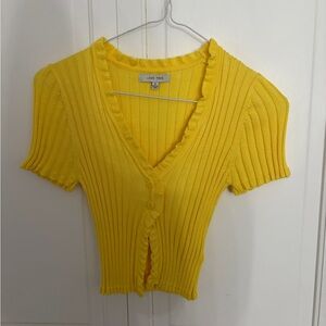 Love Tree Sunny Yellow Knit Top